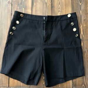 Gold Button-Detail Women's Shorts